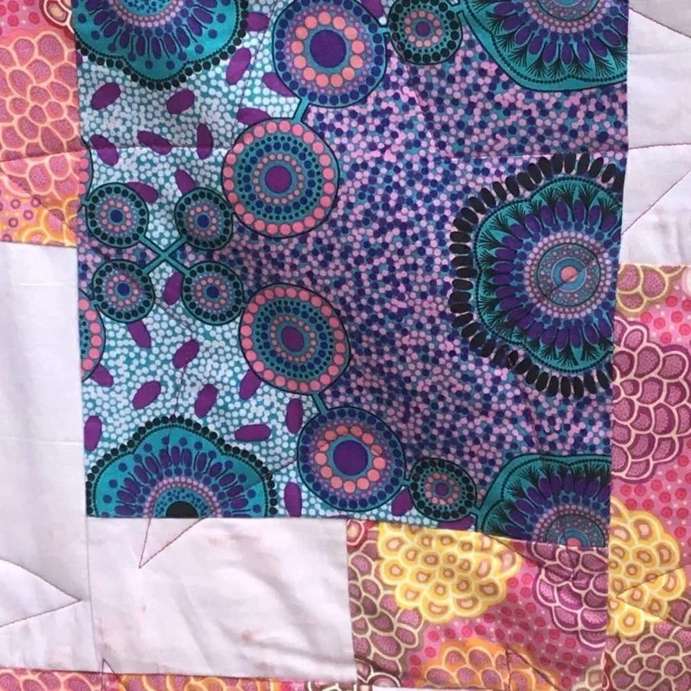 NWT Hand Crafted Purples & Pinks Quilt